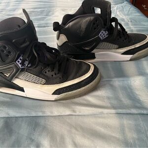 Jordan Black and White High-Top Sneakers